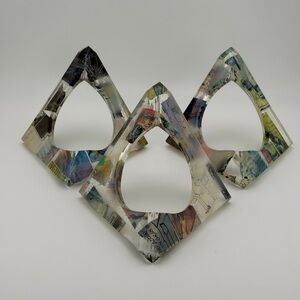 3 Vintage Lucite Magazine Bracelets